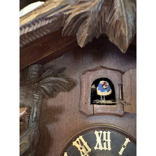 Antique Black Forest Carved Bear Cuckoo Clock, 1880 For Sale - Image 11 of 18