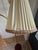 Vintage Mid Century Brass and Red Floor Lamp W/3 Fabric Shades For Sale - Image 4 of 6