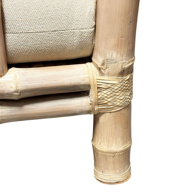 1980s Miami Coastal Elephant Bamboo Pole Sofa & Lounge Chair Living Room Set For Sale - Image 13 of 18