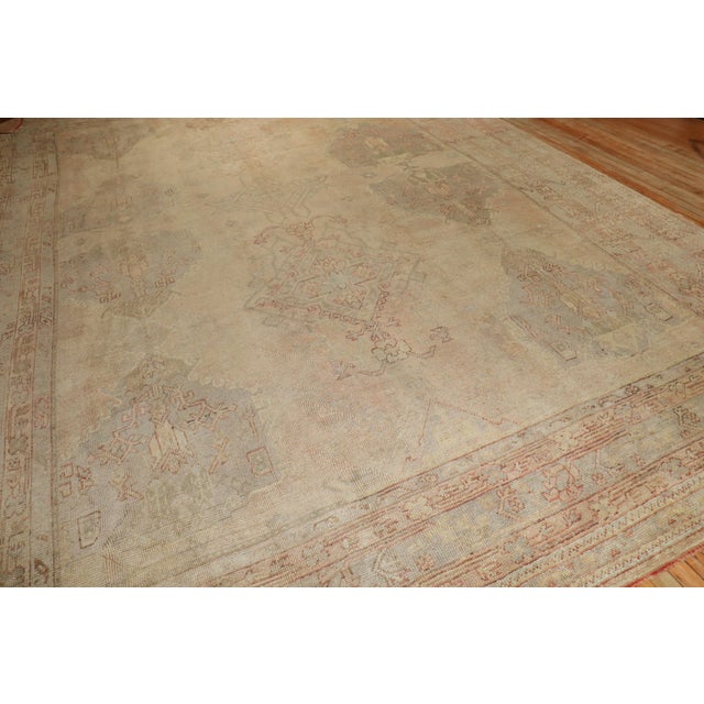 Zabihi Collection Muted Antique Turkish Oushak Rug - 11'2" x 16'5" For Sale In New York - Image 6 of 11