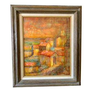 Cubist Village Scene