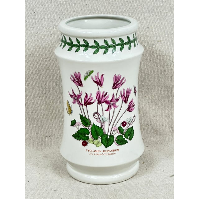Lovely vase decorated with an image of Cyclamen. This is a pre-owned item so please see all pictures and ask any questions.