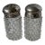 Vintage Clear Hobnail Glass Salt and Pepper Shakers Set, Mid-Century Modern Pressed Glass Tableware With Chrome Metal Lids, Farmhouse Kitchen Decor For Sale
