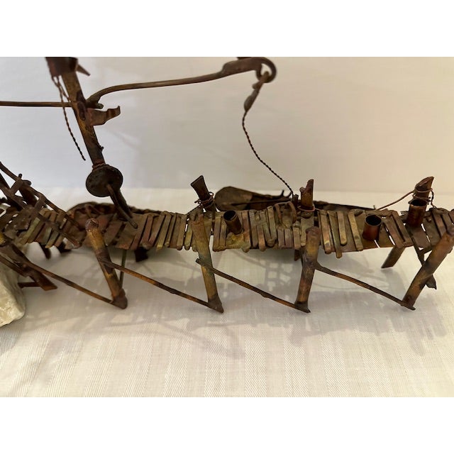 Mid 20th Century Vintage Intricate Lewk Wharf Themed Sculpture For Sale - Image 16 of 18