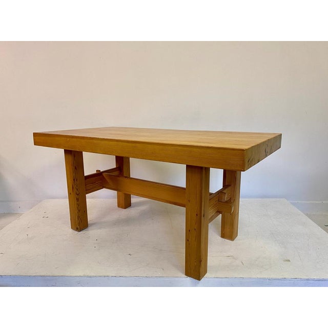 Swedish Chunky Pine Dining Table, 1970s For Sale - Image 9 of 17
