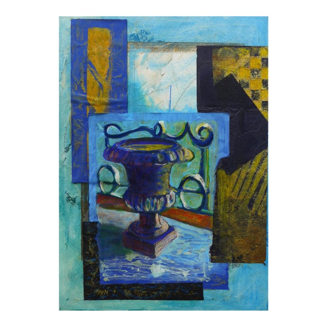 "French Vase" Contemporary Collage Print by Martha Holden For Sale
