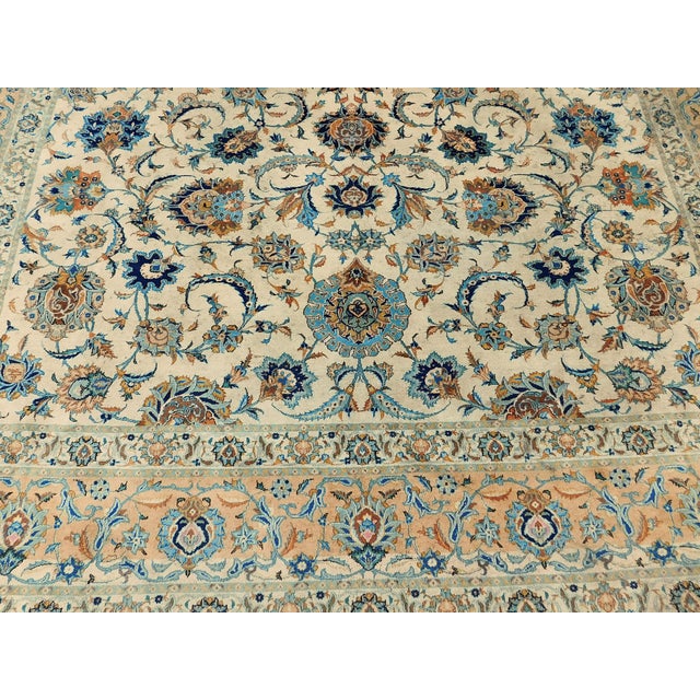 Traditional Distressed Vintage Persian Kashan Rug. 10'x 13'4" For Sale - Image 3 of 17