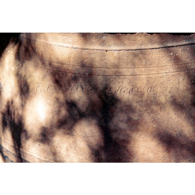 Vintage French Terra Cotta Olive Oil Jug For Sale - Image 9 of 11