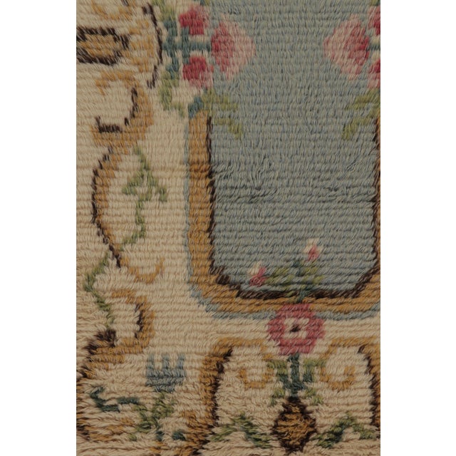 Vintage Swedish Rya Rug, Ivory With Scandinavian Floral Scrollwork - Rug & Kilim For Sale In New York - Image 6 of 8