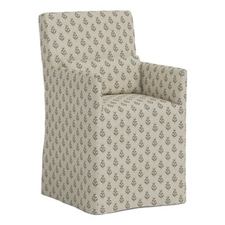 Stoffer Home x Cloth & Company Slipcover for Lindy Dining Armchair in Francie Floral Sage For Sale