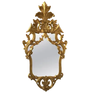 1950s Italian Gilt Carved Wood Mirror