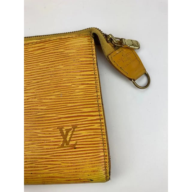 Yellow Louis Vuitton Yellow Epi Lussac Tote and Pochette For Sale - Image 8 of 12
