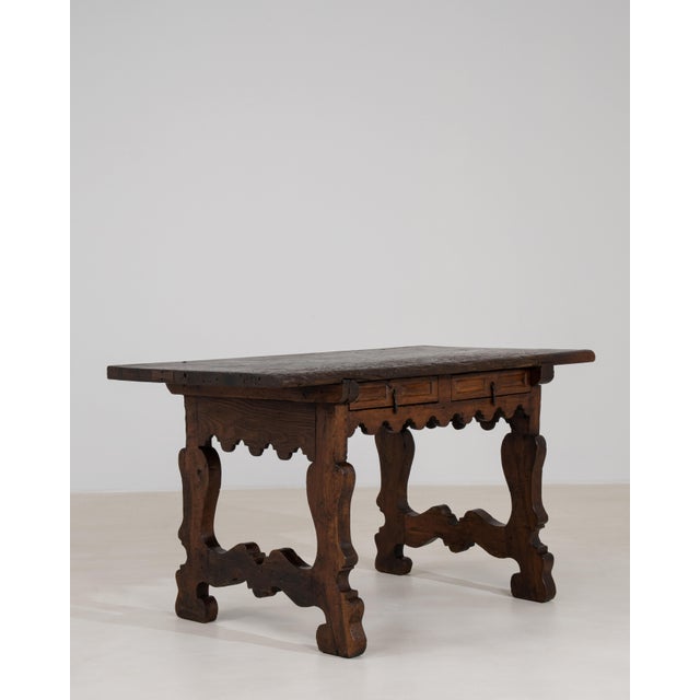 Wood Spanish Fratino Table in Original Patina, Antique, Spain, Circa 1800 For Sale - Image 7 of 14