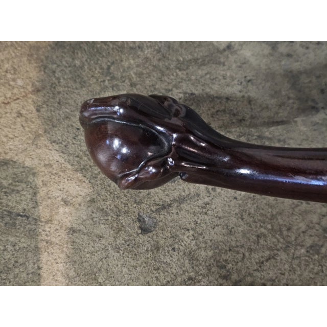 Baker Stately Home Chippendale Mahogany Pie Crust Table Claw and Ball Feet For Sale - Image 9 of 11