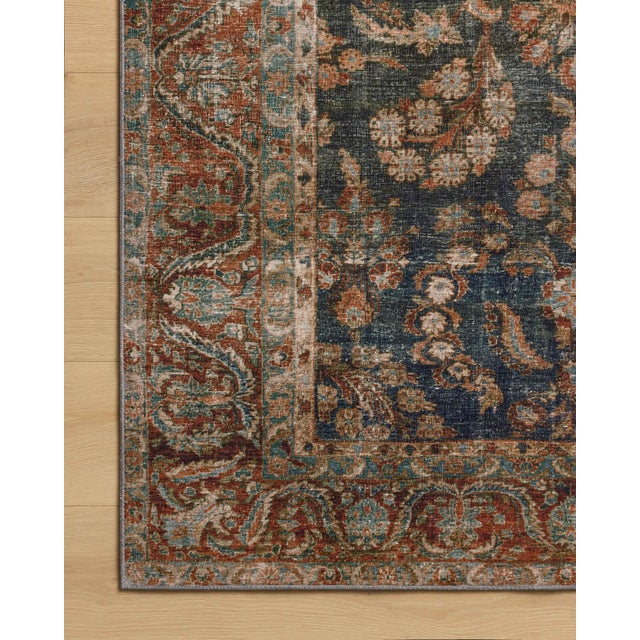 Loloi Rugs Chris Loves Julia x Loloi Jules Ocean / Spice 2'-6" x 12'-0" Runner Rug For Sale - Image 4 of 5