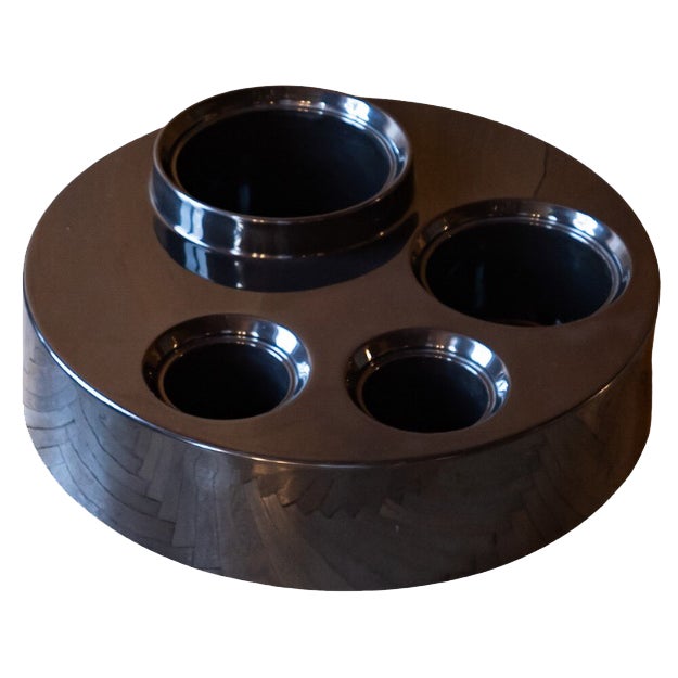 Black Fiberglass Fioriera Side Table from B&b Italia / C&b Italia, 1966 For Sale