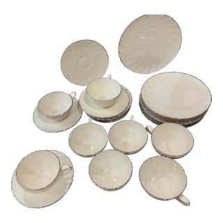 Vintage Discontinued Lenox China Weatherly Pattern 24 Pc Set For Sale