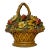 Early 20th Century Painted Cast Iron Flower Basket Doorstop For Sale