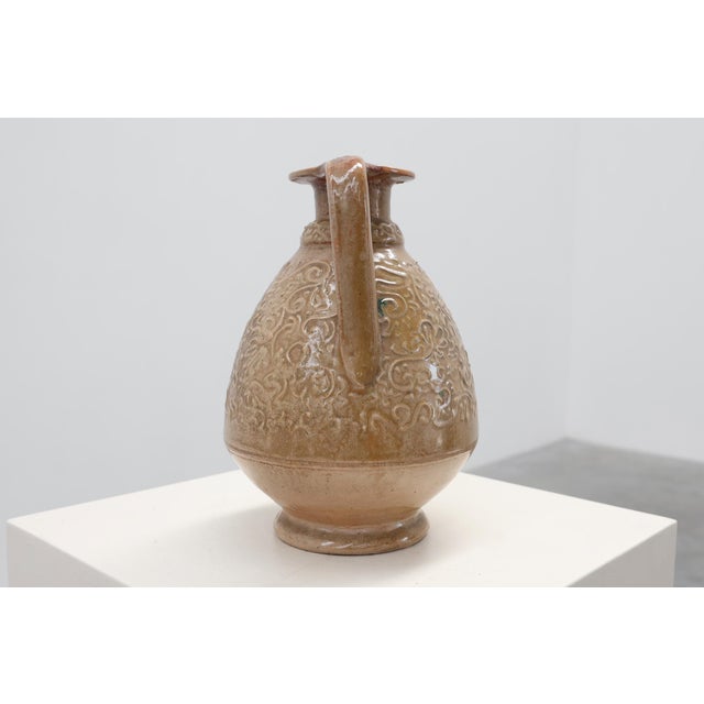 Salt-Glazed Stoneware Jug with Relief Decoration from Perignem, Belgium, 1960s For Sale - Image 6 of 12