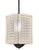 Mid 20th Century Rectangular 4 Panel Architectural Lantern, Art Glass, Polished Nickel & Chrome Stem For Sale In New York - Image 6 of 14