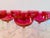 Vintage 1960s Cranberry Iridescent Glass Coupe Stems, Set of 8 For Sale - Image 4 of 7