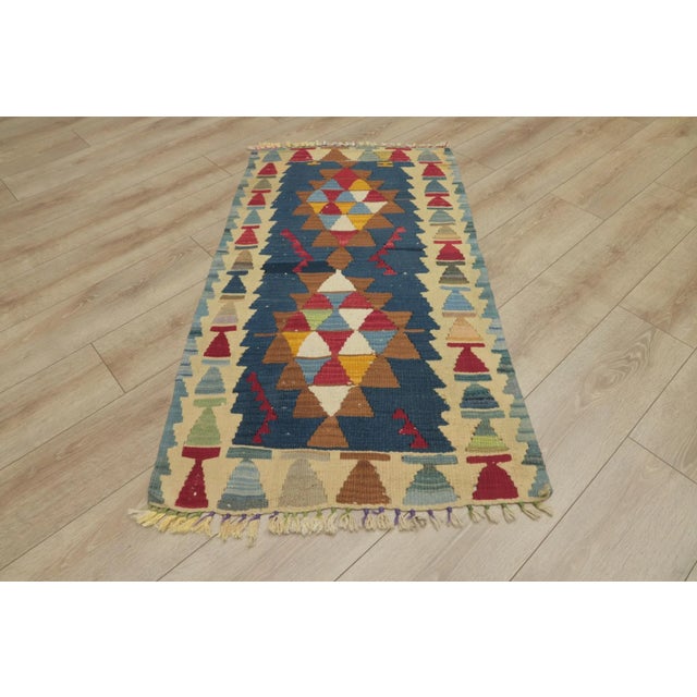 Size: 2.3 x 4.2 ft ( 71 x 127 cm) 27 x 50 inches Color: Organic Natural Dye ( Red,Blue,Cream,Beige ) Material: 100% Hand...
