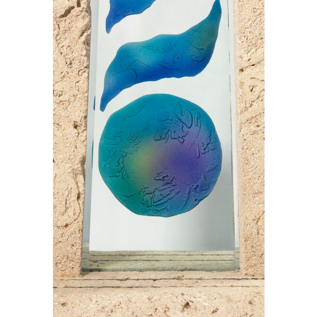 Damian Priour Art Glass & Limestone Sculpture Postmodern Custom Design 1990s For Sale In Detroit - Image 6 of 9
