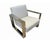 2020s Pair of Matching Berhardt Furniture Milo Baughman Rl Style Cantilever Chome Lounge Chairs For Sale - Image 5 of 9