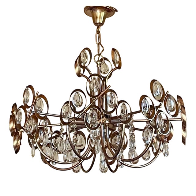 Chandelier by Gaetano Sciolari for Palwa, 1970s For Sale