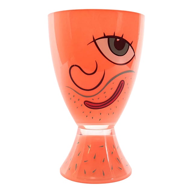 Post-Modern Glass Vase by Massimo Giacon for Vis-À-Vis Collection of Ritzenhoff, 1999 For Sale