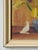 Paint Early 20th Century Art Deco Still Life of Irises and Tulips With Bird, Oil on Board, Framed For Sale - Image 7 of 13