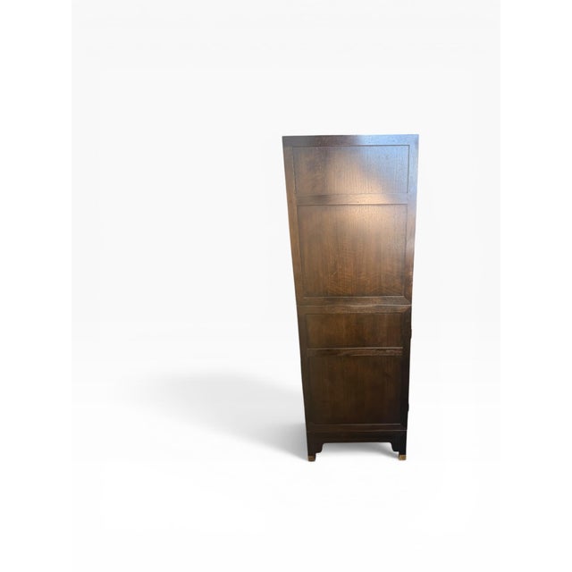 Wood 1970s Michael Taylor for Baker Modular Gentleman’s Chest / Cabinet in Dark Walnut With Brass Hardware For Sale - Image 7 of 13