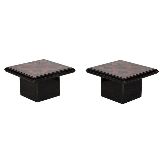 Mid-Century English Burr Walnut Side Tables, 1950s, Set of 2 For Sale - Image 12 of 12