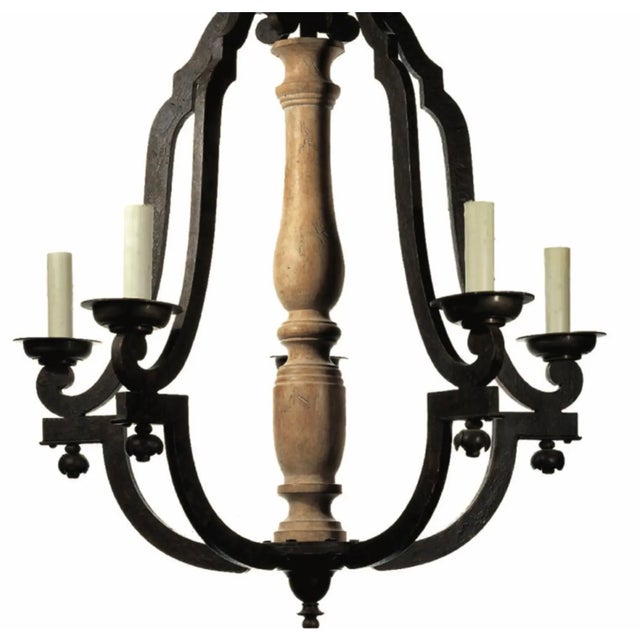 Dennis & Leen Louis XIV Wrought Iron Chandelier.
