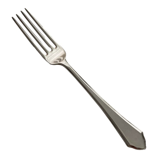 1970s Traditional Silver Dessert Fork, Pembury For Sale