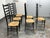 Gio Ponti Style Italian Ladder Back Dining Chairs, Vintage Set of Six For Sale - Image 4 of 12