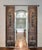 Brown Baroque Raised-Panel Solid Wood Door With Double Scroll Carving For Sale - Image 8 of 11