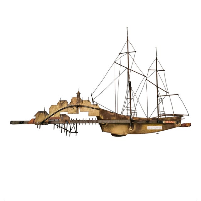 Curtis Jere 1974 Curtis Jere Metal Sculpture Signed Both Sides and Numbered For Sale - Image 4 of 10