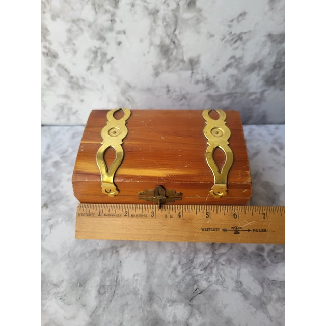 1980s Wood and Brass Box For Sale - Image 12 of 14