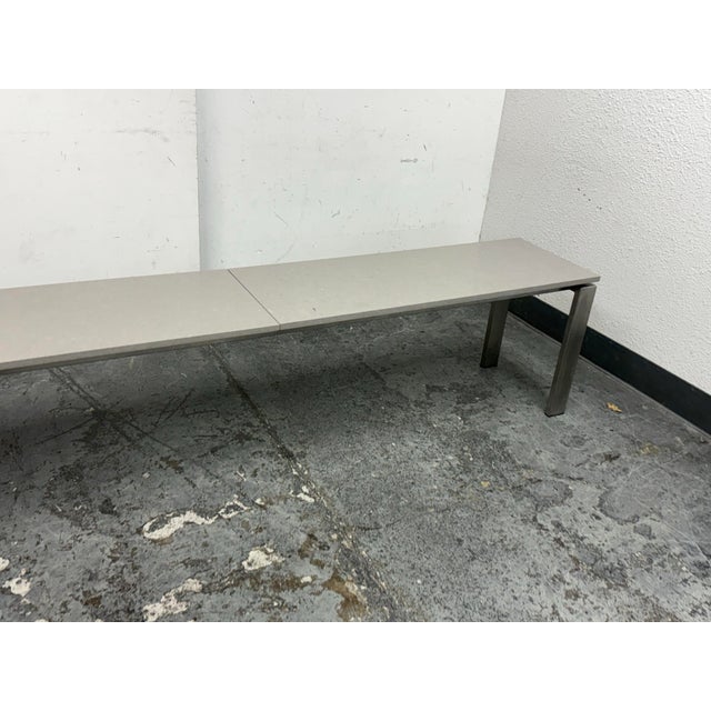 Design Plus Gallery presents a Rand Metal Frame Console Table with Two Stone Tile Tops from Room & Board. The base is made...