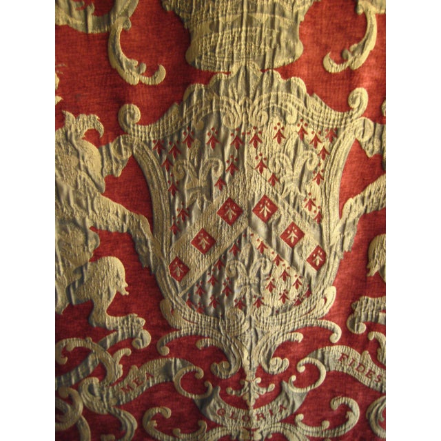Early 20th Century Early 20th Century French Royal Coat of Arm Tapestry For Sale - Image 5 of 8