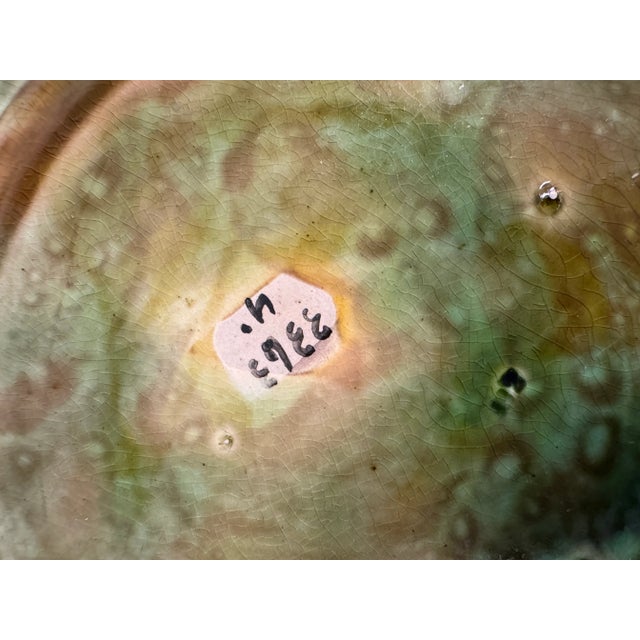 Ceramic George Jones Strawberry Blossom Cabinet Plate, Late 19th Century English Majolica For Sale - Image 7 of 8