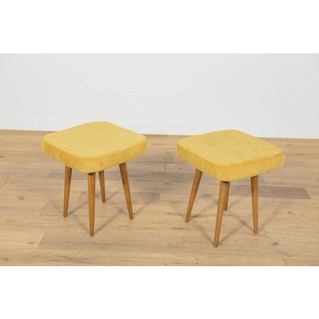 Mid-Century Teak Stool, Poland, 1970s For Sale - Image 9 of 10