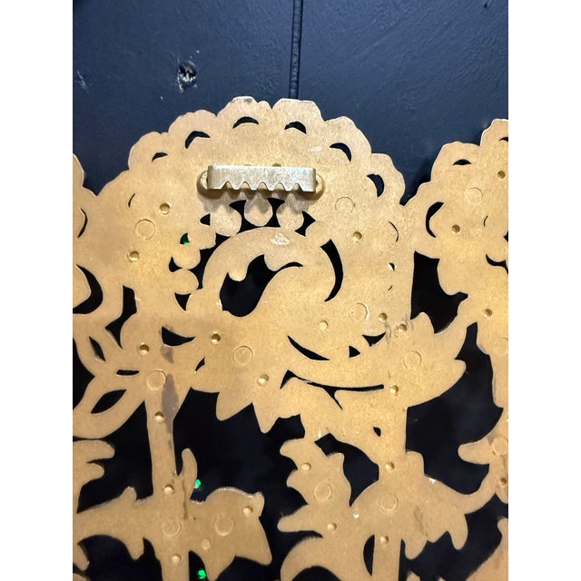 Vintage Burwood Hollywood Regency Gold Fan Wall Sculpture, 43"w For Sale - Image 12 of 12
