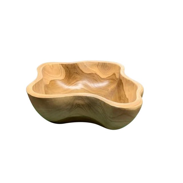Medium Wooden Bowl For Sale - Image 4 of 5