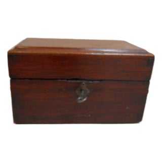 Antique Mahogany Jewelry Box, 1890s For Sale