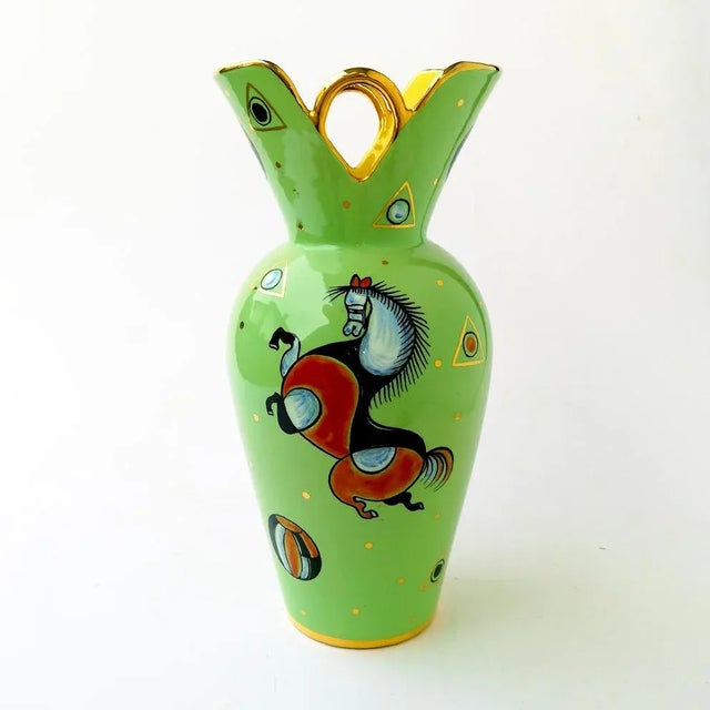 Italian Ceramic Vase by S. Volpi for Deruta, 1950s For Sale - Image 6 of 6
