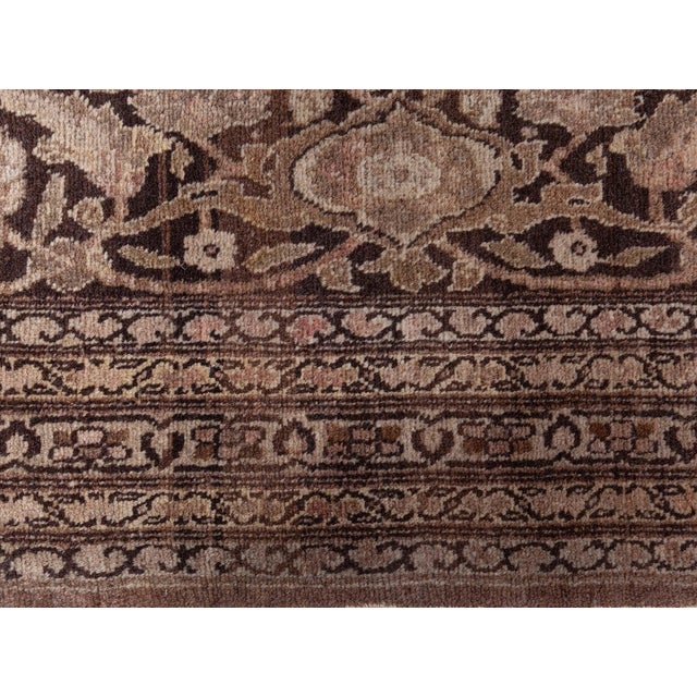 Antique Persian Tabriz Handmade Wool Carpet For Sale In New York - Image 6 of 13
