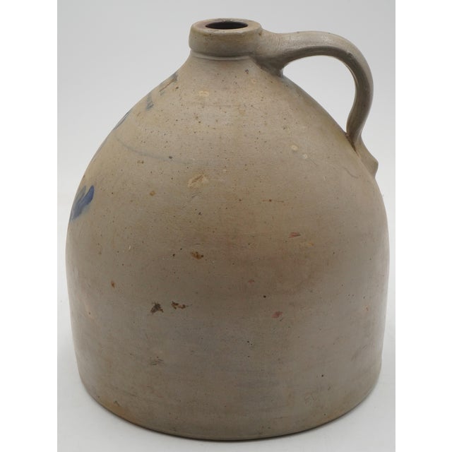 Large a.j. Buttler 3 Gallon Blue Stoneware Jug For Sale - Image 4 of 10