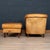 Set of 20th Century Dutch Sheepskin Leather Tub Chair & Footstool For Sale - Image 4 of 13